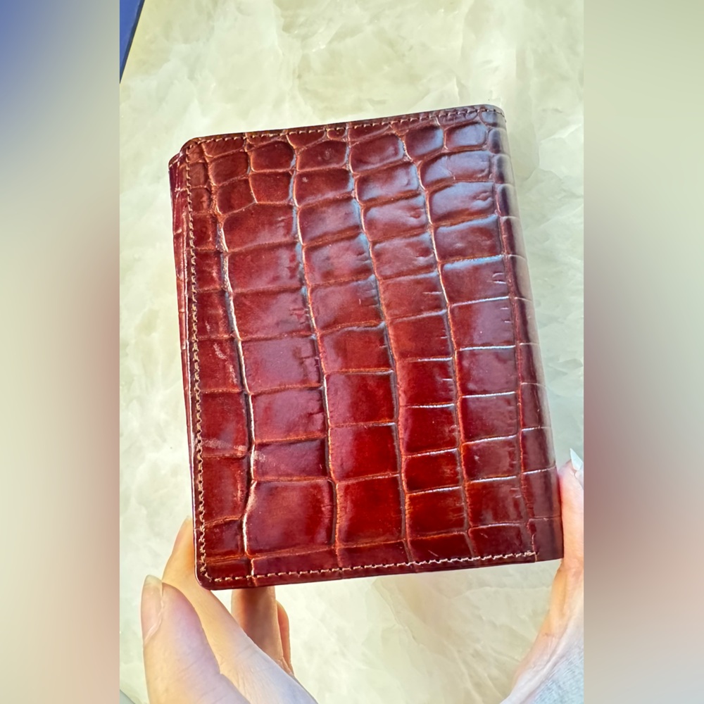 Paco Rabanne Brown Croc-Embossed Wallet - Picture 4 of 13